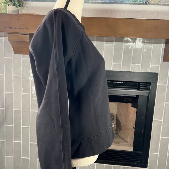 ATHLETA 24/7 Black Striped Crewneck Sweatshirt Size Small - Picture 6 of 6